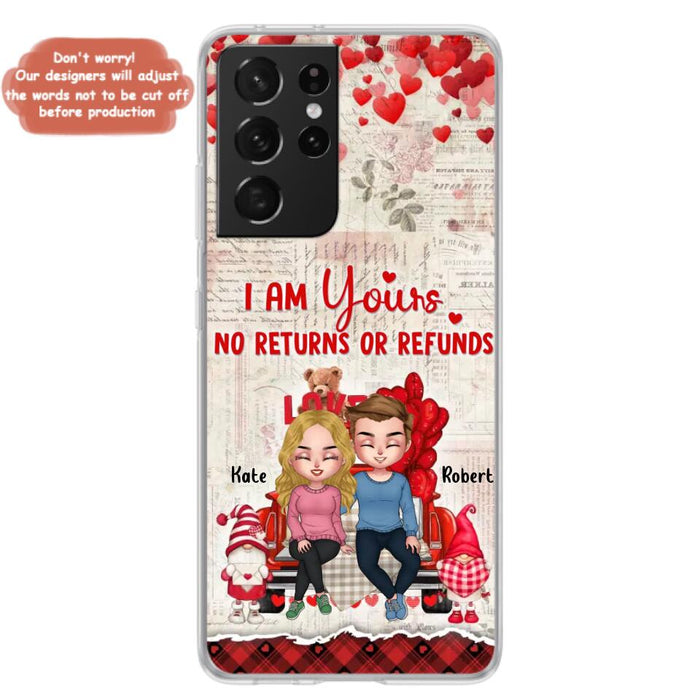 Custom Personalized Couple Truck Phone Case - Gift For Couple - Mother's Day Gift For Wife From Husband - I Am Yours No Returns Or Refunds - Case For iPhone And Samsung