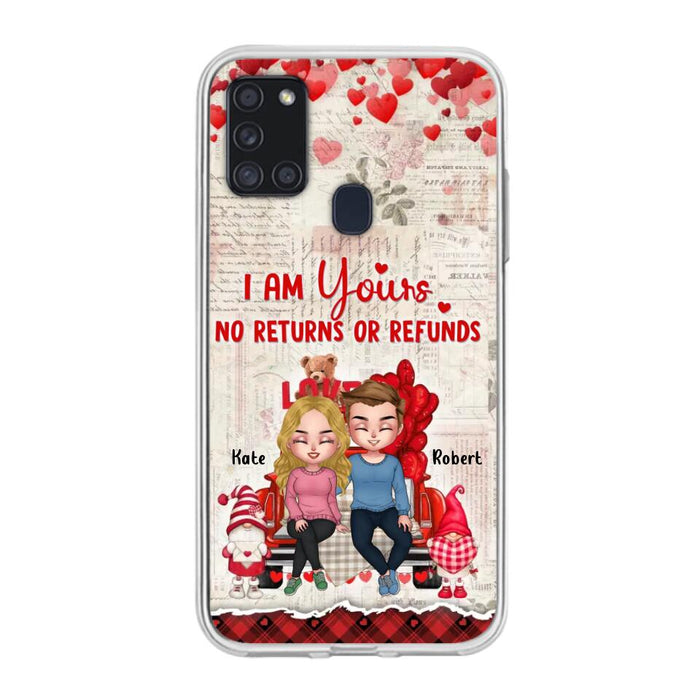 Custom Personalized Couple Truck Phone Case - Gift For Couple - Mother's Day Gift For Wife From Husband - I Am Yours No Returns Or Refunds - Case For iPhone And Samsung