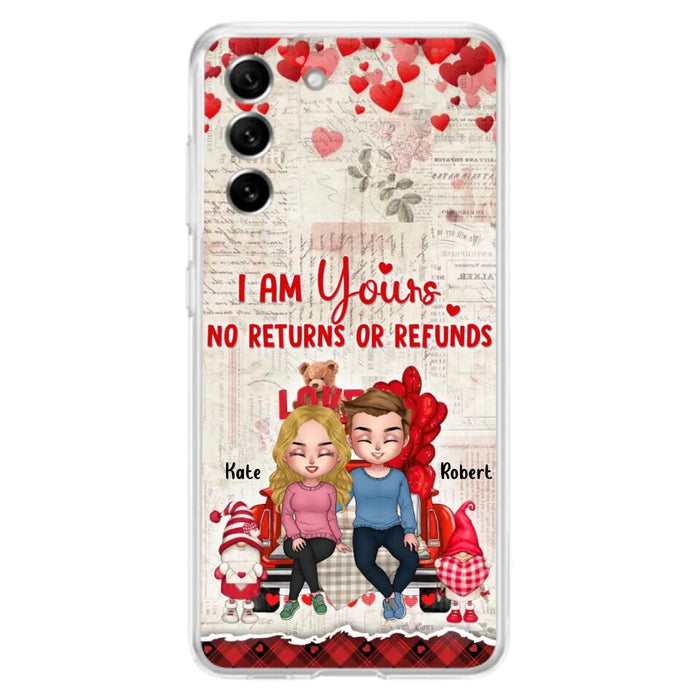 Custom Personalized Couple Truck Phone Case - Gift For Couple - Mother's Day Gift For Wife From Husband - I Am Yours No Returns Or Refunds - Case For iPhone And Samsung