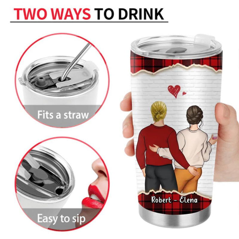 Personalized Couple Tumbler - Valentine's Day Gift Idea For Couple - Gift For Her/Him- Happy Valentine's Day To The Best Thing That Ever Happened To Me And My Wiener