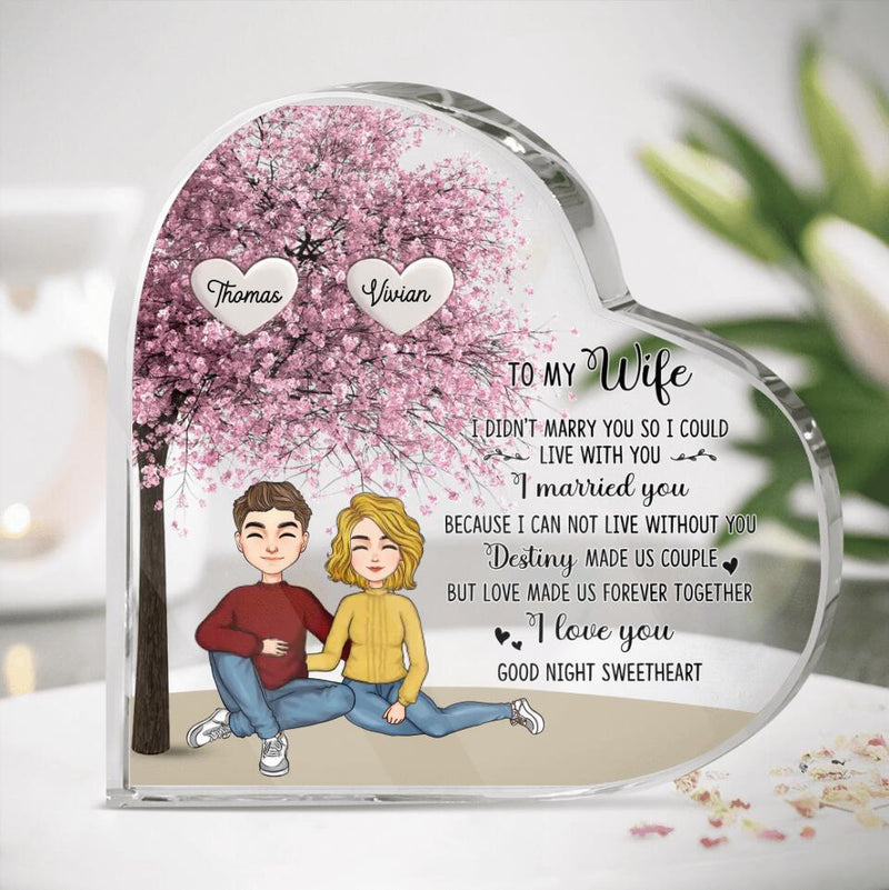 Personalized Couple Acrylic Plaque - Gift Idea For Couple/Mother's Day Gift For Wife From Husband - To My Wife