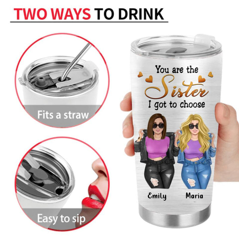 Personalized Best Friend Tumbler - Gift Idea For Best Friend - To My Unbiological Sister