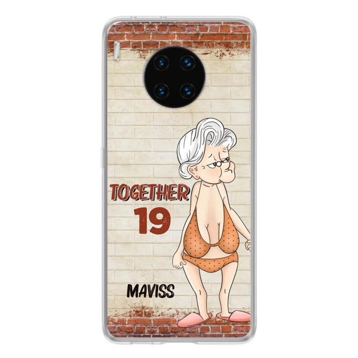 Custom Personalized Old Couple Phone Case - Gift Idea For Old Couple - Gift For Him/Her - Case For Xiaomi, Oppo And Huawei