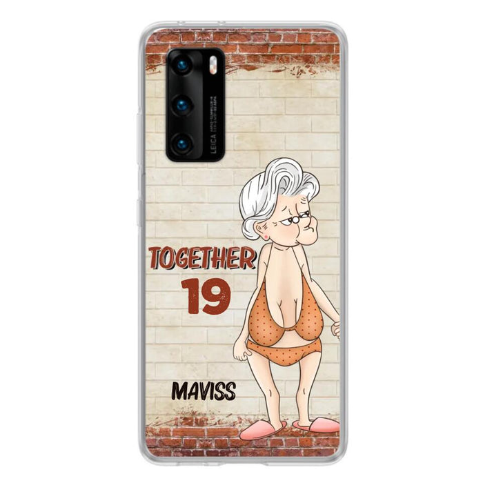 Custom Personalized Old Couple Phone Case - Gift Idea For Old Couple - Gift For Him/Her - Case For Xiaomi, Oppo And Huawei