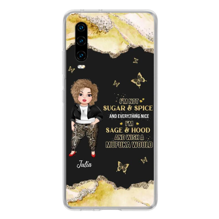 Custom Personalized Chubby Girl Phone Case for Xiaomi/ Oppo/ Huawei - Gift Idea For Friends/ Birthday - I'm Sage & Hood And Wish A Mufuka Would