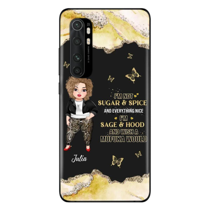 Custom Personalized Chubby Girl Phone Case for Xiaomi/ Oppo/ Huawei - Gift Idea For Friends/ Birthday - I'm Sage & Hood And Wish A Mufuka Would