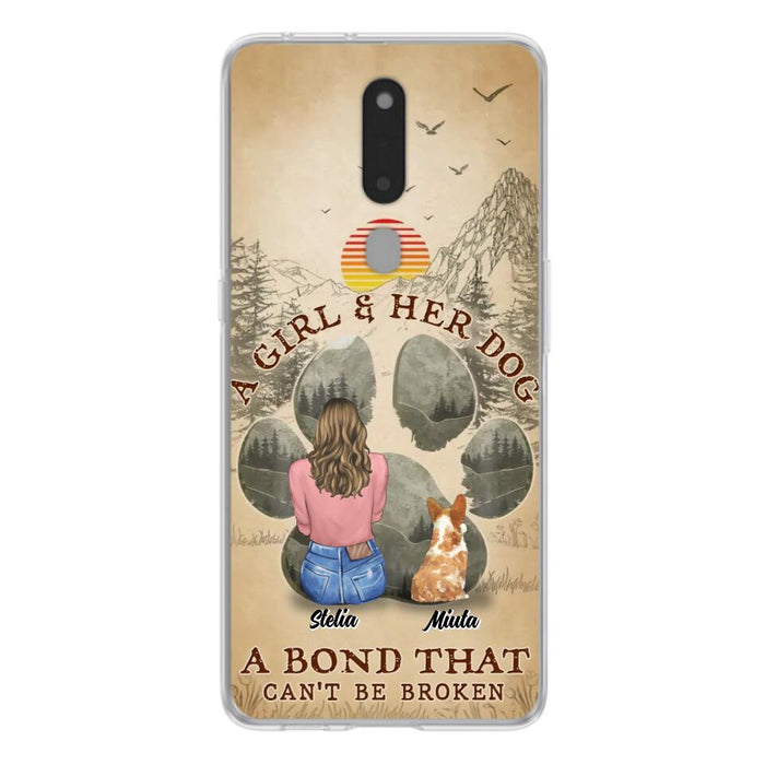 Custom Personalized Pet Mom Phone Case - Gifts For Pet Lovers With Upto 4 Pets - A Girl And Her Dog A Bond That Can't Be Broken - Case For Oppo, Xiaomi & Huawei