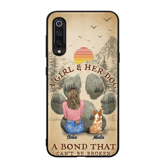 Custom Personalized Pet Mom Phone Case - Gifts For Pet Lovers With Upto 4 Pets - A Girl And Her Dog A Bond That Can't Be Broken - Case For Oppo, Xiaomi & Huawei