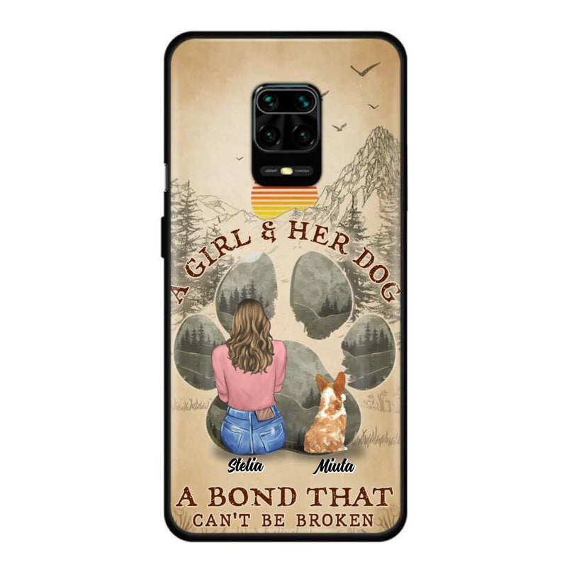 Personalized Pet Mom Phone Case - Gifts For Pet Lovers With Up to 4 Pets - A Girl And Her Dog A Bond That Can't Be Broken - Case For Oppo, Xiaomi & Huawei