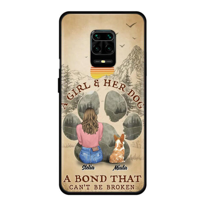 Custom Personalized Pet Mom Phone Case - Gifts For Pet Lovers With Upto 4 Pets - A Girl And Her Dog A Bond That Can't Be Broken - Case For Oppo, Xiaomi & Huawei