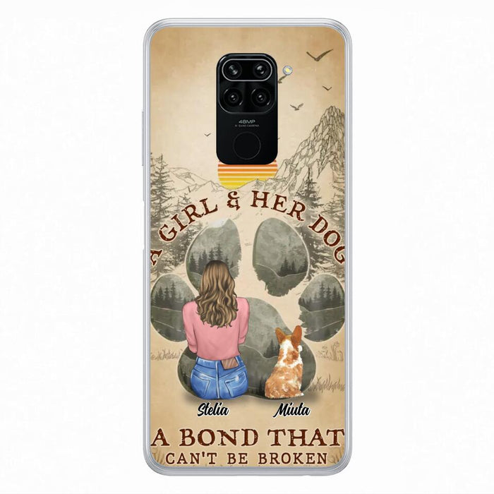 Custom Personalized Pet Mom Phone Case - Gifts For Pet Lovers With Upto 4 Pets - A Girl And Her Dog A Bond That Can't Be Broken - Case For Oppo, Xiaomi & Huawei