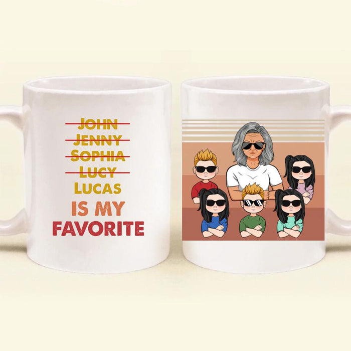 Custom Personalized Mom/Grandma Coffee Mug 
 - Gift Ideas For Mom And Grandma - My Favorite Child