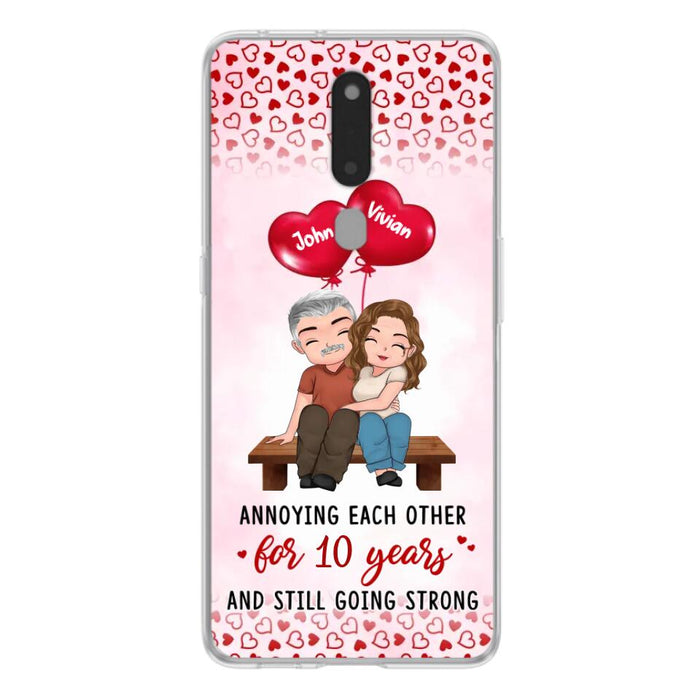 Custom Personalized Couple Phone Case - Gift Idea For Couple - Mother's Day Gift For Wife From Husband - Annoying Each Other For 15 Years And Still Going Strong - Case For Oppo, Xiaomi & Huawei