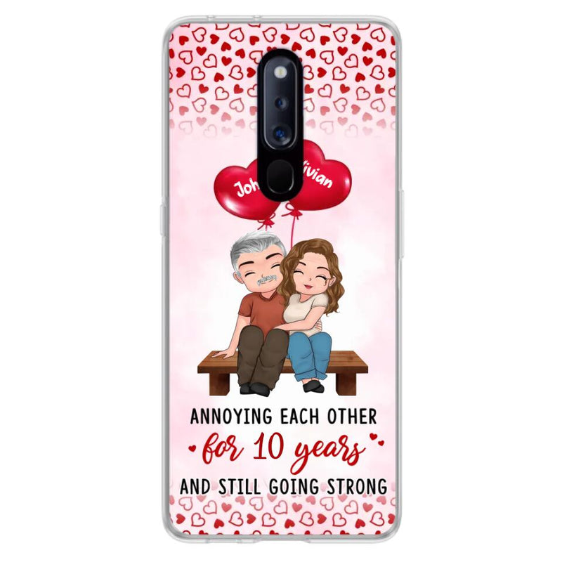 Custom Personalized Couple Phone Case - Gift Idea For Couple - Mother's Day Gift For Wife From Husband - Annoying Each Other For 15 Years And Still Going Strong - Case For Oppo, Xiaomi & Huawei