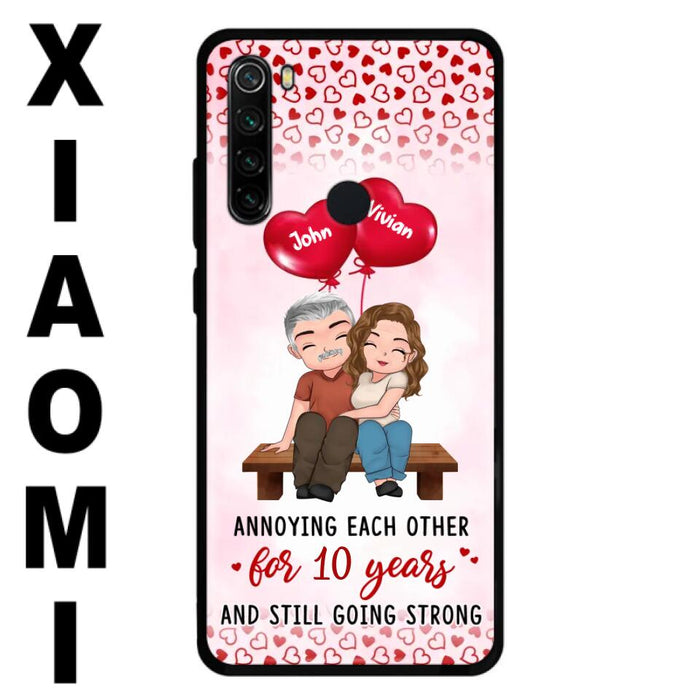 Custom Personalized Couple Phone Case - Gift Idea For Couple - Mother's Day Gift For Wife From Husband - Annoying Each Other For 15 Years And Still Going Strong - Case For Oppo, Xiaomi & Huawei