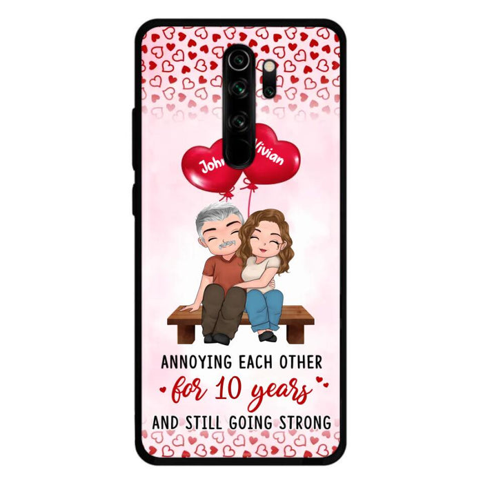 Custom Personalized Couple Phone Case - Gift Idea For Couple - Mother's Day Gift For Wife From Husband - Annoying Each Other For 15 Years And Still Going Strong - Case For Oppo, Xiaomi & Huawei