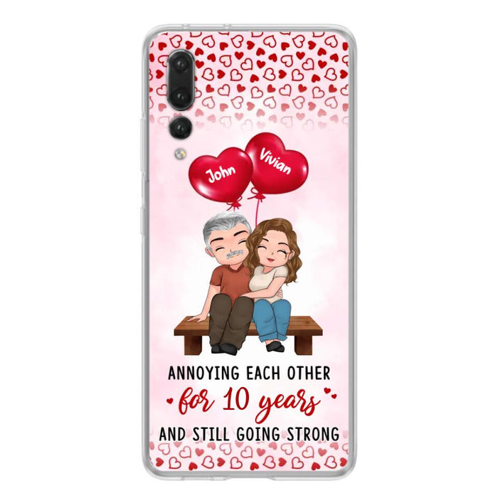 Custom Personalized Couple Phone Case - Gift Idea For Couple - Mother's Day Gift For Wife From Husband - Annoying Each Other For 15 Years And Still Going Strong - Case For Oppo, Xiaomi & Huawei