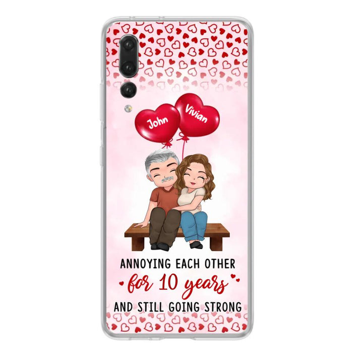 Custom Personalized Couple Phone Case - Gift Idea For Couple - Mother's Day Gift For Wife From Husband - Annoying Each Other For 15 Years And Still Going Strong - Case For Oppo, Xiaomi & Huawei