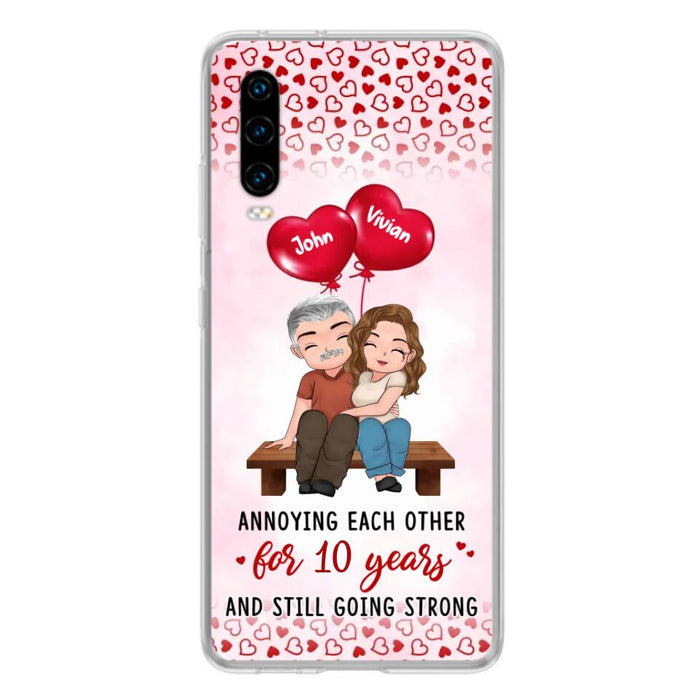 Custom Personalized Couple Phone Case - Gift Idea For Couple - Mother's Day Gift For Wife From Husband - Annoying Each Other For 15 Years And Still Going Strong - Case For Oppo, Xiaomi & Huawei