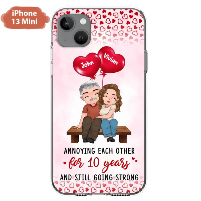 Custom Personalized Couple Phone Case - Gift Idea For Couple - Mother's Day Gift For Wife From Husband - Annoying Each Other For 15 Years And Still Going Strong - Case For iPhone & Samsung