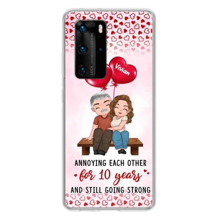 Custom Personalized Couple Phone Case - Gift Idea For Couple - Mother's Day Gift For Wife From Husband - Annoying Each Other For 15 Years And Still Going Strong - Case For Oppo, Xiaomi & Huawei