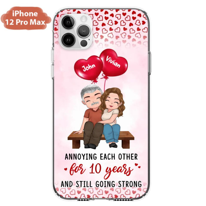 Custom Personalized Couple Phone Case - Gift Idea For Couple - Mother's Day Gift For Wife From Husband - Annoying Each Other For 15 Years And Still Going Strong - Case For iPhone & Samsung