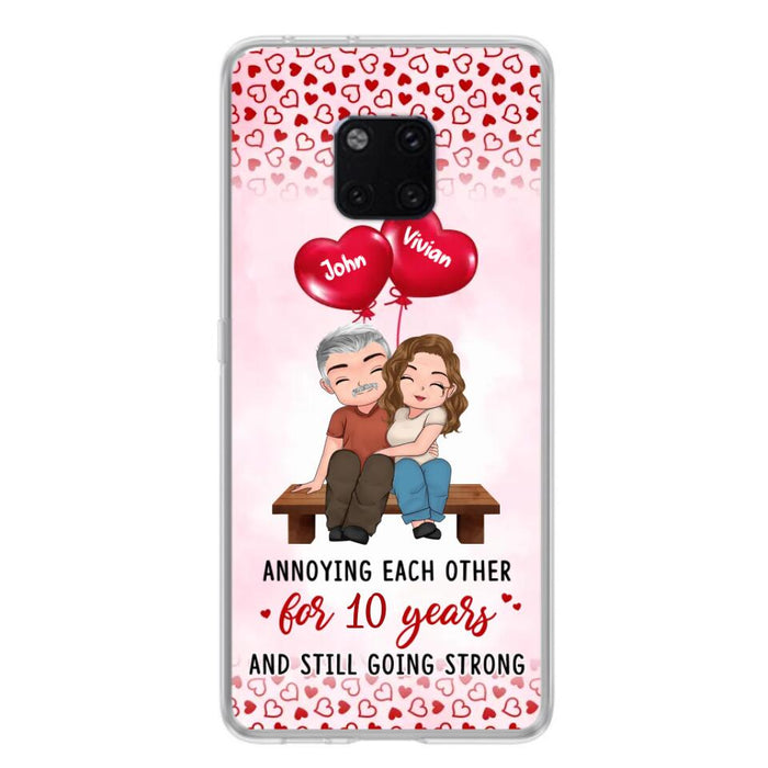 Custom Personalized Couple Phone Case - Gift Idea For Couple - Mother's Day Gift For Wife From Husband - Annoying Each Other For 15 Years And Still Going Strong - Case For Oppo, Xiaomi & Huawei