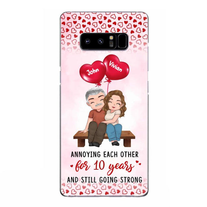 Custom Personalized Couple Phone Case - Gift Idea For Couple - Mother's Day Gift For Wife From Husband - Annoying Each Other For 15 Years And Still Going Strong - Case For iPhone & Samsung