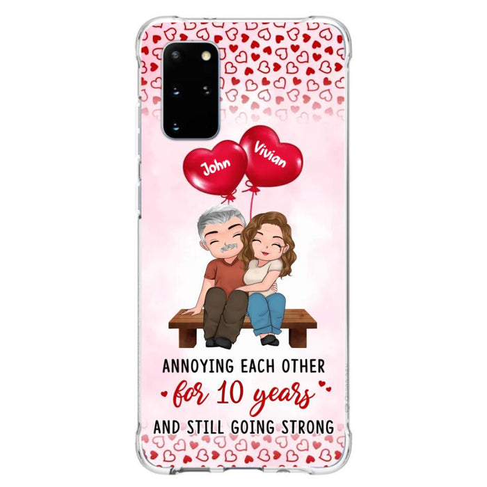 Custom Personalized Couple Phone Case - Gift Idea For Couple - Mother's Day Gift For Wife From Husband - Annoying Each Other For 15 Years And Still Going Strong - Case For iPhone & Samsung