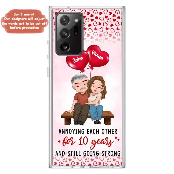 Custom Personalized Couple Phone Case - Gift Idea For Couple - Mother's Day Gift For Wife From Husband - Annoying Each Other For 15 Years And Still Going Strong - Case For iPhone & Samsung