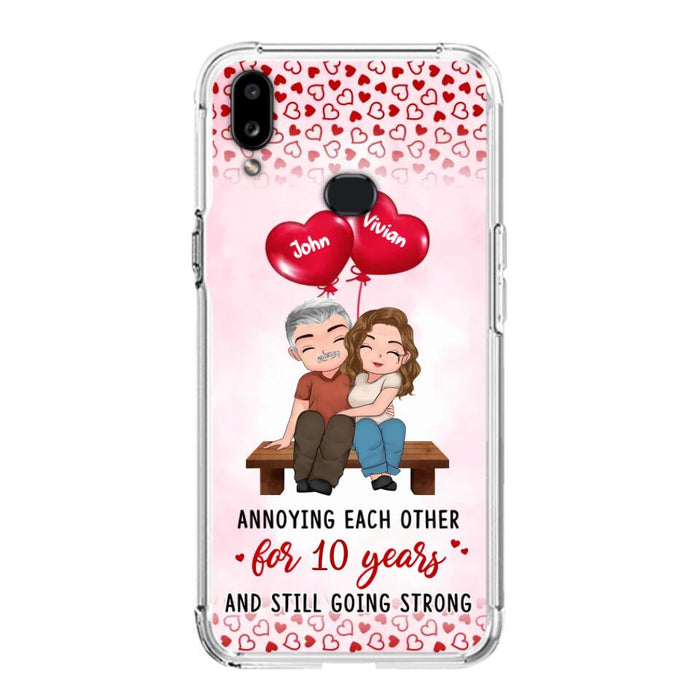 Custom Personalized Couple Phone Case - Gift Idea For Couple - Mother's Day Gift For Wife From Husband - Annoying Each Other For 15 Years And Still Going Strong - Case For iPhone & Samsung