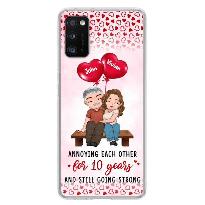 Custom Personalized Couple Phone Case - Gift Idea For Couple - Mother's Day Gift For Wife From Husband - Annoying Each Other For 15 Years And Still Going Strong - Case For iPhone & Samsung