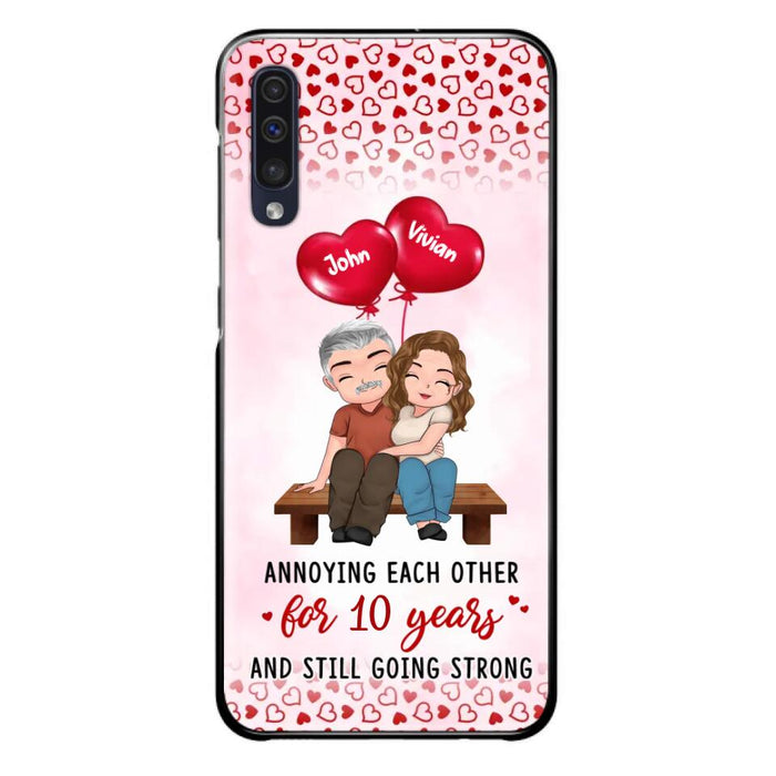 Custom Personalized Couple Phone Case - Gift Idea For Couple - Mother's Day Gift For Wife From Husband - Annoying Each Other For 15 Years And Still Going Strong - Case For iPhone & Samsung