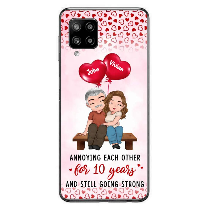 Custom Personalized Couple Phone Case - Gift Idea For Couple - Mother's Day Gift For Wife From Husband - Annoying Each Other For 15 Years And Still Going Strong - Case For iPhone & Samsung