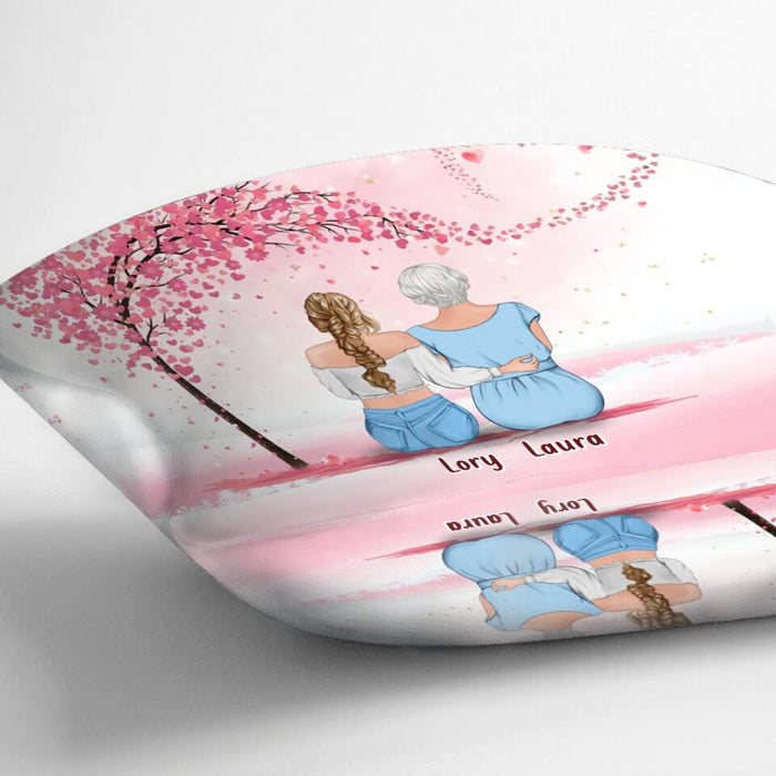 Custom Personalized Mom And Daughter Pillow Cover/ Single Layer Fleece Blanket/ Quilt Blanket - Mother's Day Gift Idea - Upto 4 Daughters - The Love Between Mother & Daughter Is Forever