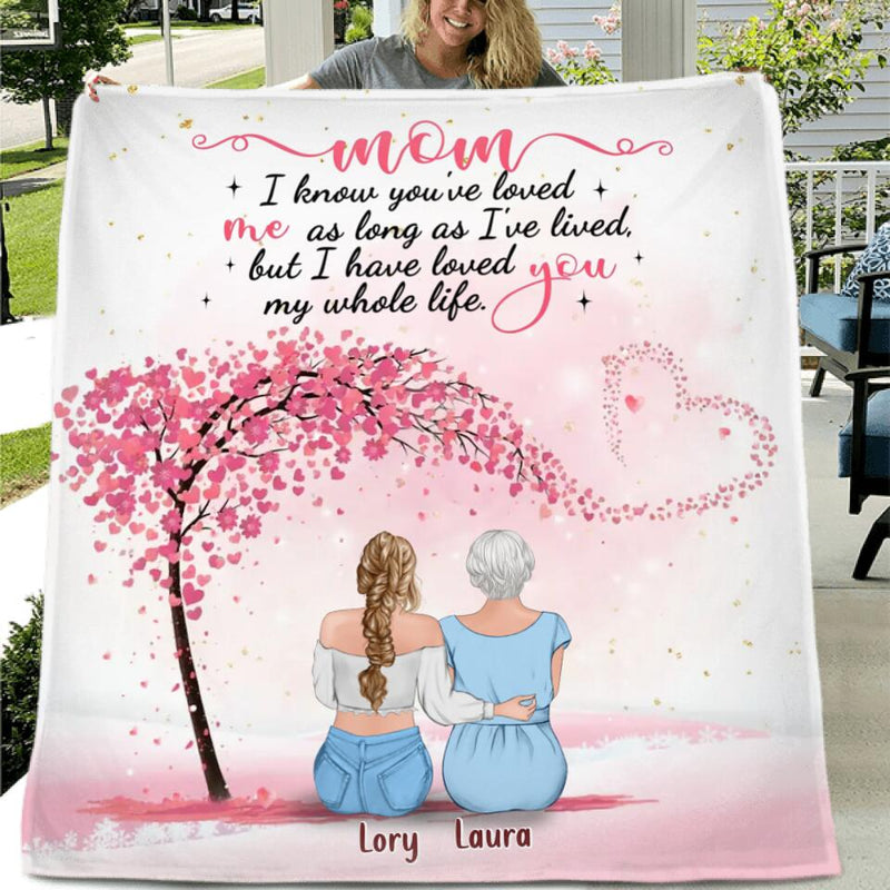 Personalized Mom And Daughter Pillow Cover/Quilt/Fleece Throw Blanket - Mother's Day Gift Idea - Up to 4 Daughters - The Love Between Mother & Daughter Is Forever