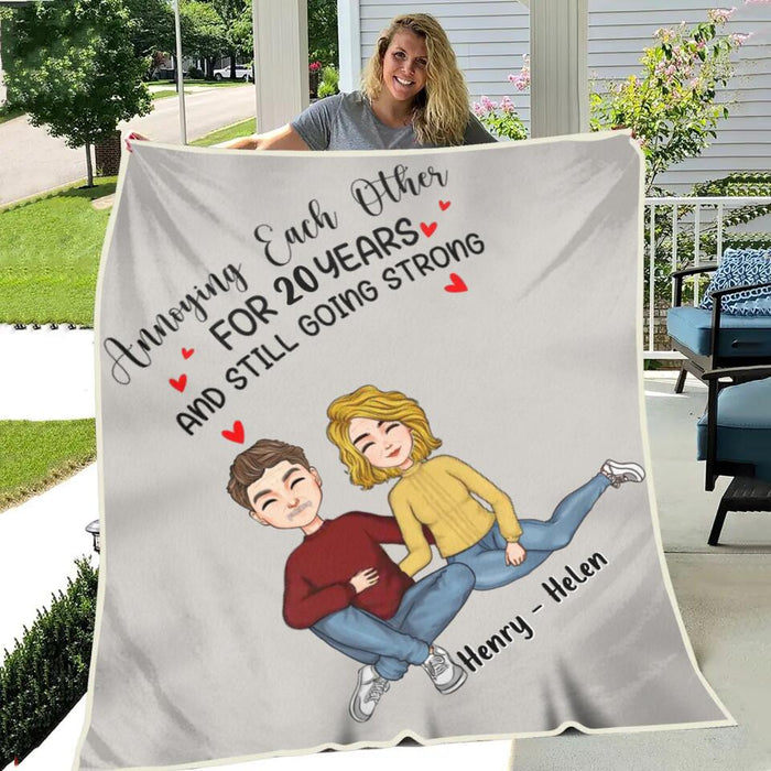 Personalized Couple Single Layer Fleece/ Quilt Blanket - Gift Idea From Husband To Wife - This Is Our Cuddling Blanket