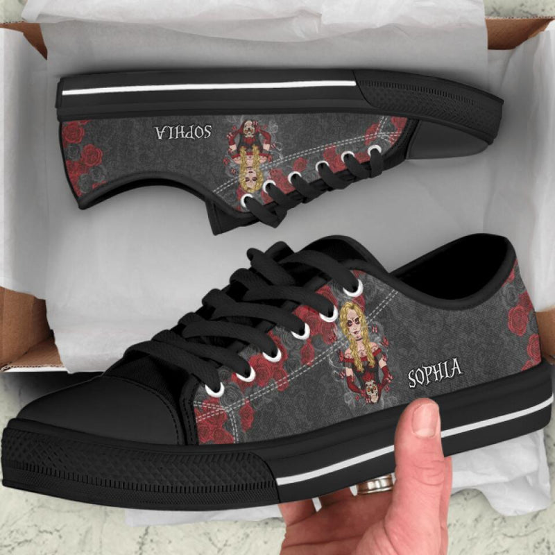 Personalized Skull Girl Sneakers - Gift Idea For Friends/Birthday