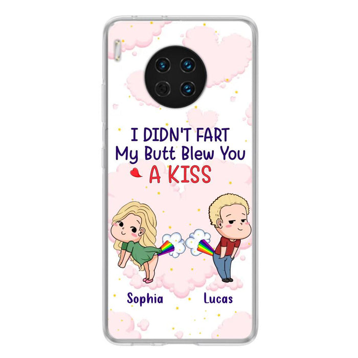 Custom Personalized Fart Couple Phone Case - Funny Valentine's Day Gift For Couple - I Didn't Fart My Butt Blew You A Kiss - Case For Xiaomi, Oppo And Huawei