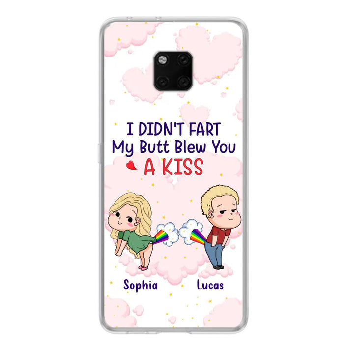 Custom Personalized Fart Couple Phone Case - Funny Valentine's Day Gift For Couple - I Didn't Fart My Butt Blew You A Kiss - Case For Xiaomi, Oppo And Huawei