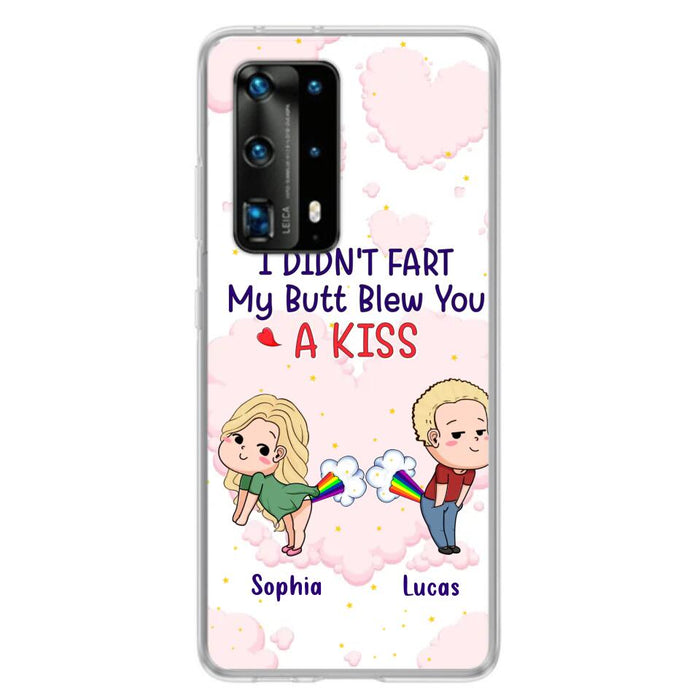 Custom Personalized Fart Couple Phone Case - Funny Valentine's Day Gift For Couple - I Didn't Fart My Butt Blew You A Kiss - Case For Xiaomi, Oppo And Huawei