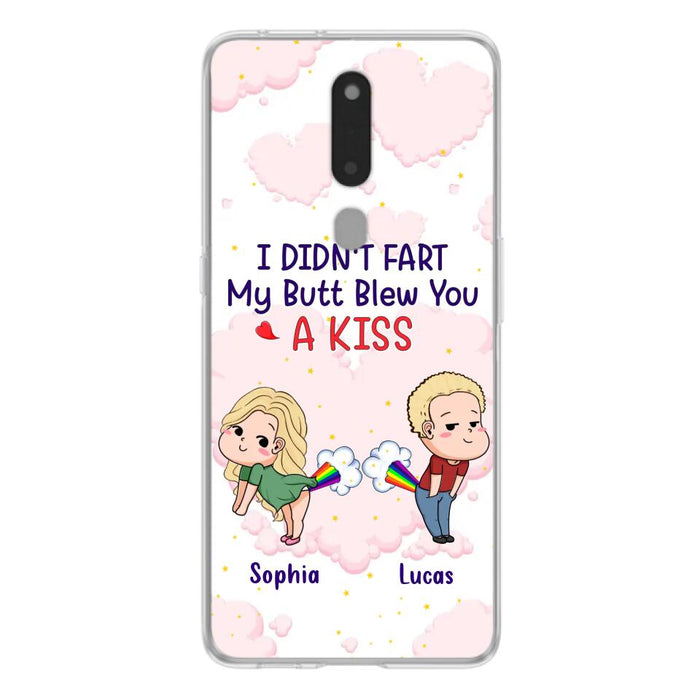 Custom Personalized Fart Couple Phone Case - Funny Valentine's Day Gift For Couple - I Didn't Fart My Butt Blew You A Kiss - Case For Xiaomi, Oppo And Huawei