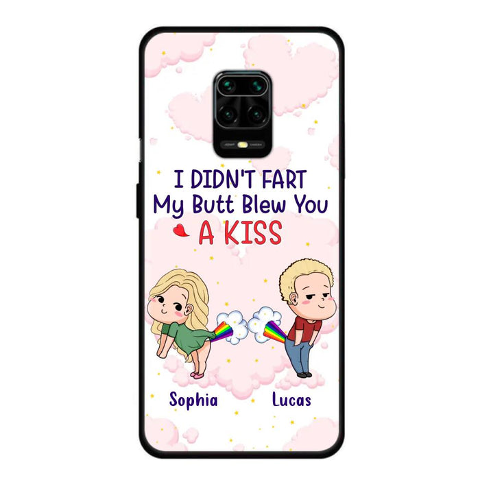 Custom Personalized Fart Couple Phone Case - Funny Valentine's Day Gift For Couple - I Didn't Fart My Butt Blew You A Kiss - Case For Xiaomi, Oppo And Huawei