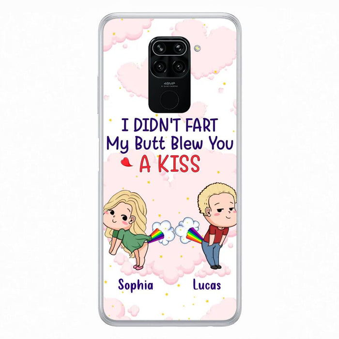 Custom Personalized Fart Couple Phone Case - Funny Valentine's Day Gift For Couple - I Didn't Fart My Butt Blew You A Kiss - Case For Xiaomi, Oppo And Huawei