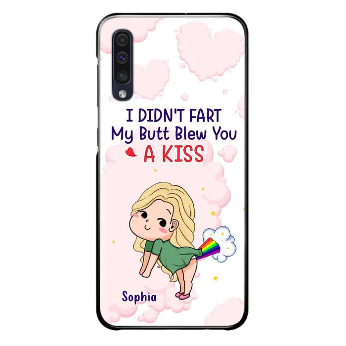 Personalized Fart Couple Phone Case - Funny Valentine's Day Gift For Couple - I Didn't Fart My Butt Blew You A Kiss - Case For iPhone And Samsung