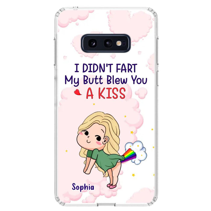 Personalized Fart Couple Phone Case - Funny Valentine's Day Gift For Couple - I Didn't Fart My Butt Blew You A Kiss - Case For iPhone And Samsung