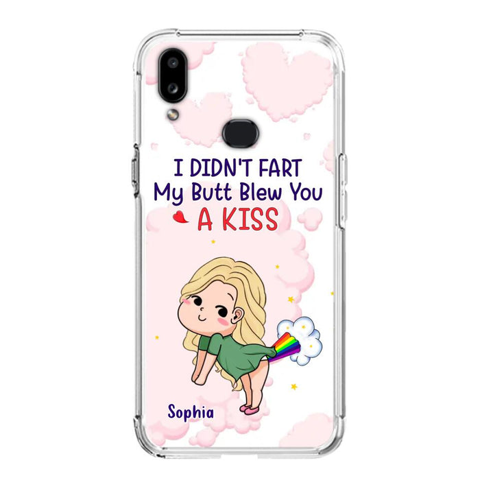 Personalized Fart Couple Phone Case - Funny Valentine's Day Gift For Couple - I Didn't Fart My Butt Blew You A Kiss - Case For iPhone And Samsung