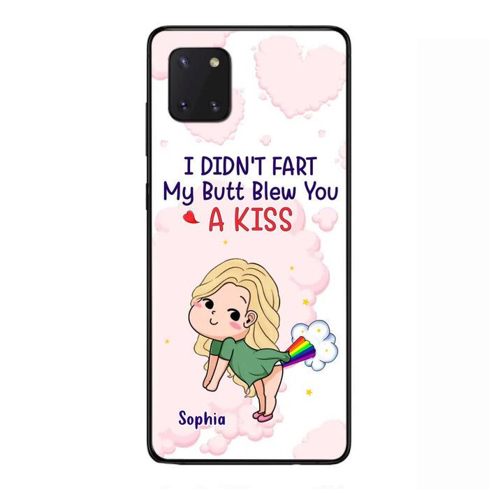 Personalized Fart Couple Phone Case - Funny Valentine's Day Gift For Couple - I Didn't Fart My Butt Blew You A Kiss - Case For iPhone And Samsung