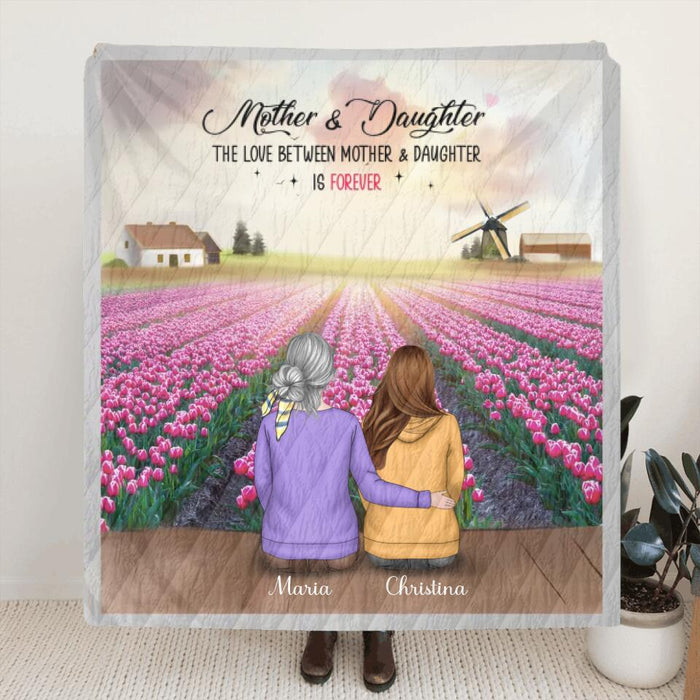 Custom Personalized Mom and Daughter Quilt/Fleece Blanket - Personalized Gift From Daughter To Mom, Mother's Day Gift