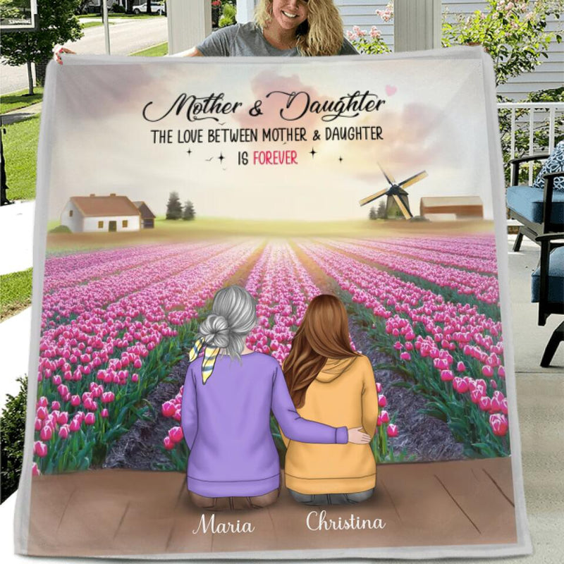 Personalized Mom and Daughter Quilt/Fleece Blanket - Personalized Gift From Daughter To Mom, Mother's Day Gift